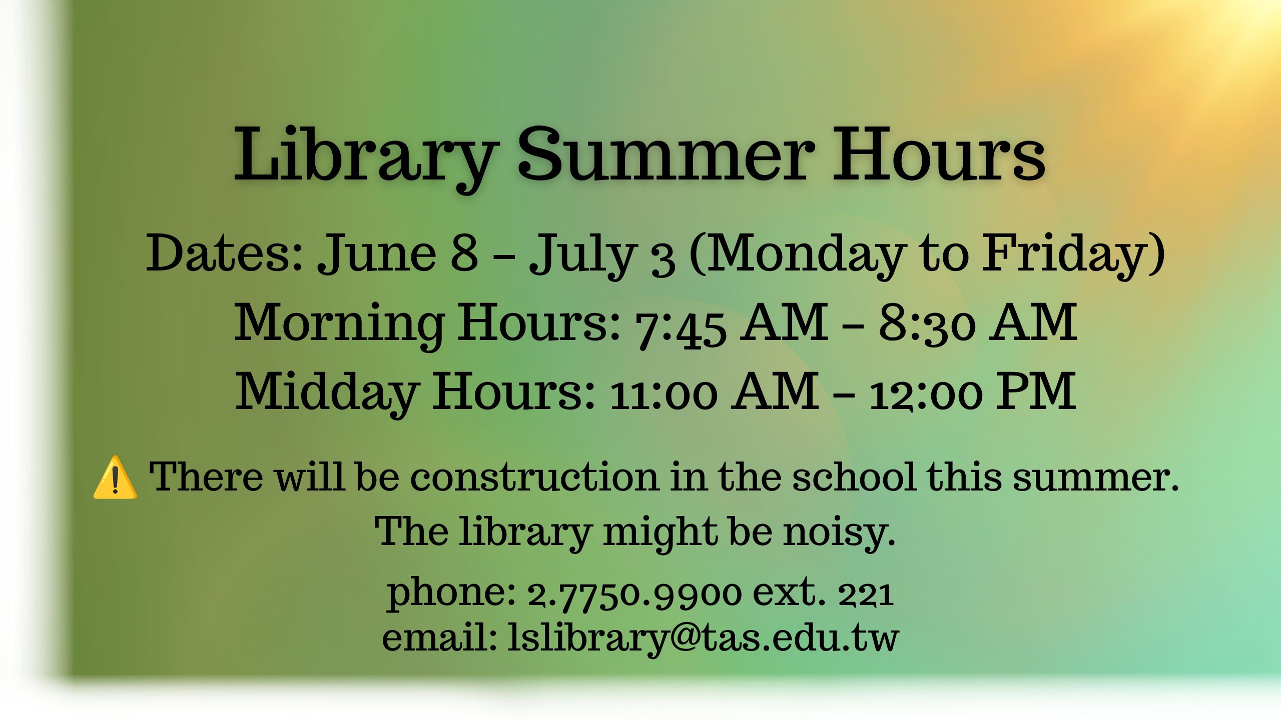summer hours